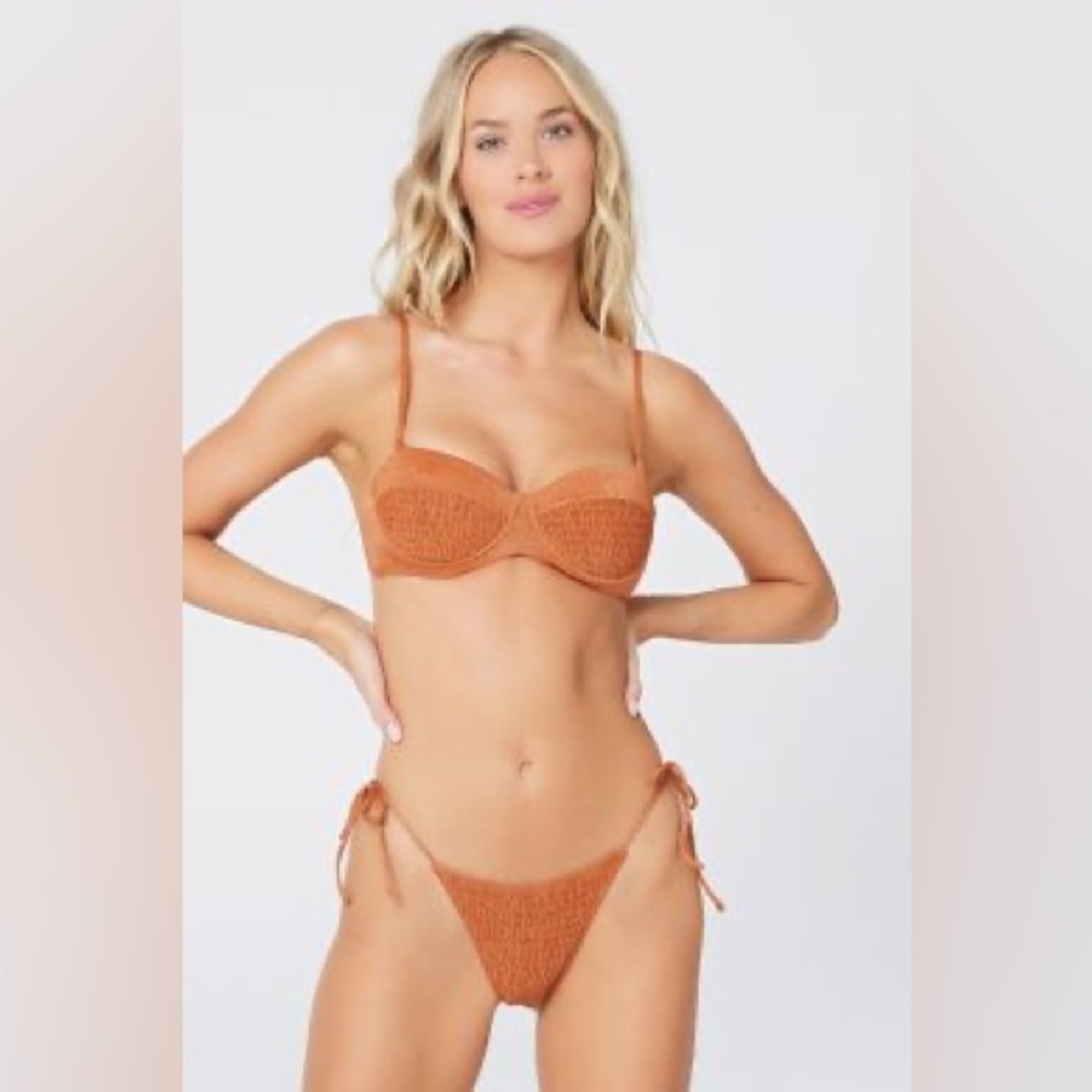 L*Space Shimmer Marley Bikini Top + Aubree Bottom Bitsy